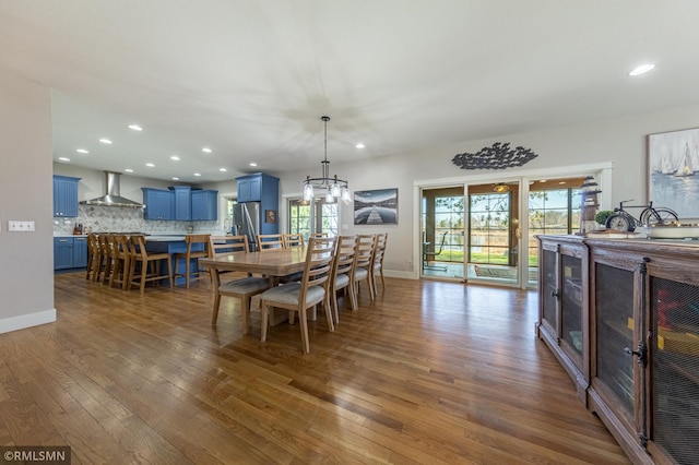 509 Superior Ave, Crosby, MN 56441 - dining space featuring recessed lighting, a healthy amount of sunlight, and dark wood-type flooring