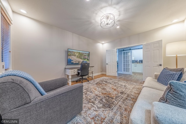 509 Superior Ave, Crosby, MN 56441 - living area with recessed lighting, baseboards, and light wood-style flooring