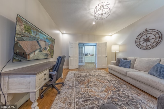 509 Superior Ave, Crosby, MN 56441 - home office with recessed lighting, baseboards, and light wood finished floors