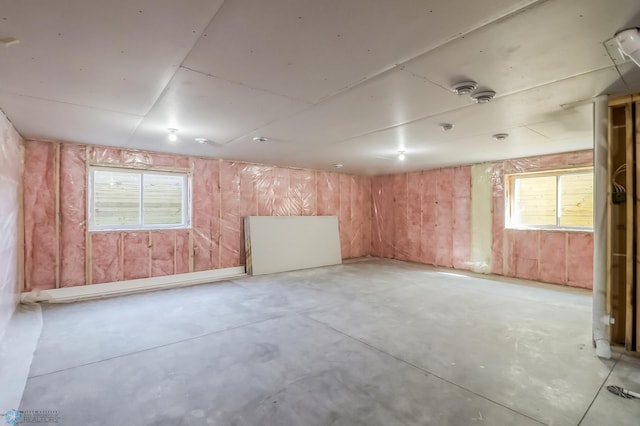 basement featuring a healthy amount of sunlight