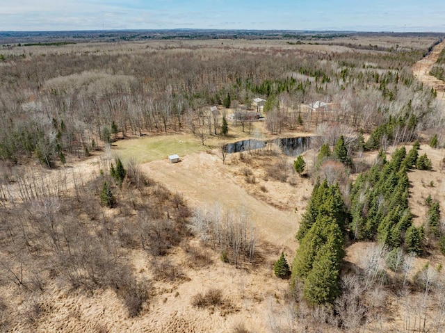 bird's eye view with a rural view