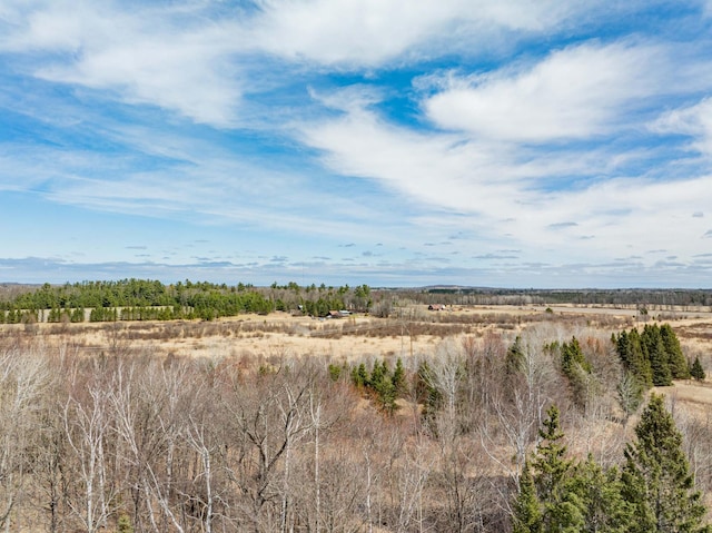 property view of water with a rural view