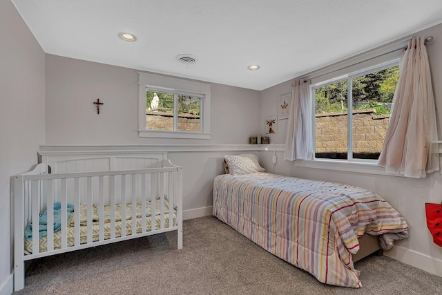 26063 County Road 2, Saint Joseph Twp, MN 56301 - carpeted bedroom featuring baseboards and recessed lighting