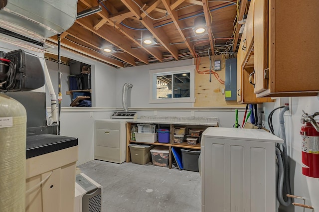 26063 County Road 2, Saint Joseph Twp, MN 56301 - below grade area featuring electric panel and washer and dryer