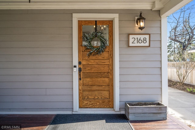 view of entrance to property