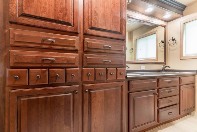 22694 Coney Island Dr, Clitherall, MN 56524 - full bathroom featuring double vanity