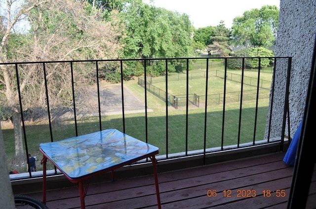 view of balcony