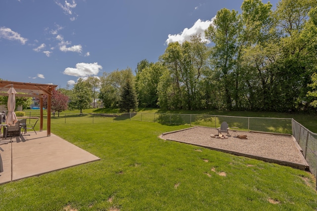 822 Emerson Ave N, Montrose, MN 55363 - view of yard with a pergola and a patio