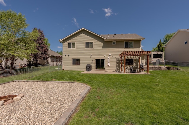 822 Emerson Ave N, Montrose, MN 55363 - rear view of property with a pergola and a patio area