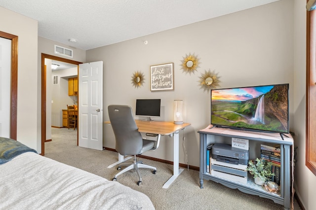 1960 Commonwealth Blvd Unit 7, Chanhassen, MN 55317 - carpeted bedroom featuring baseboards, a desk, and a textured ceiling
