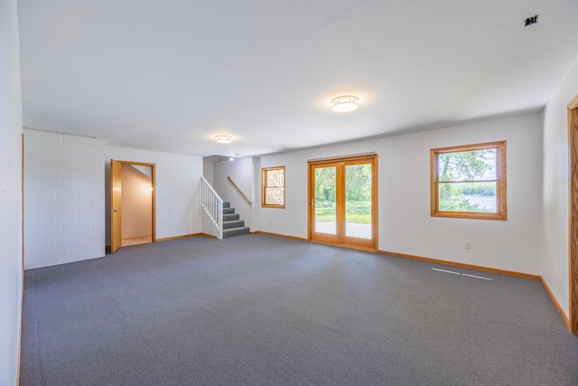 344 Barker St, Hastings, MN 55033 - carpeted spare room featuring stairway and baseboards
