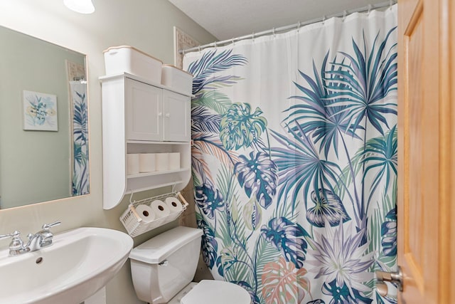 2606 Hulett Ct, Faribault, MN 55021 - full bath featuring a sink, toilet, and a shower with curtain