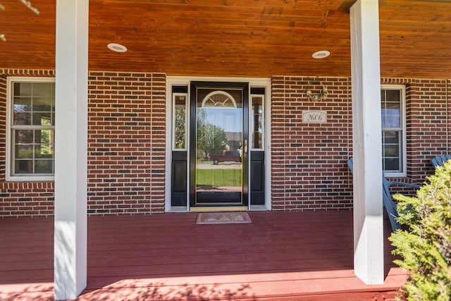 2606 Hulett Ct, Faribault, MN 55021 - property entrance with brick siding and covered porch
