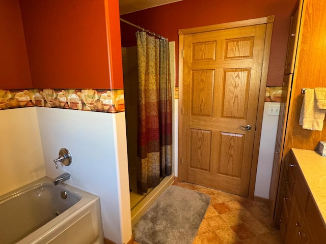 79317 355th St, Clinton, MN 56225 - full bathroom featuring a shower stall and a tub