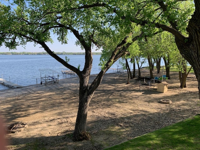 79317 355th St, Clinton, MN 56225 - water view with a boat dock