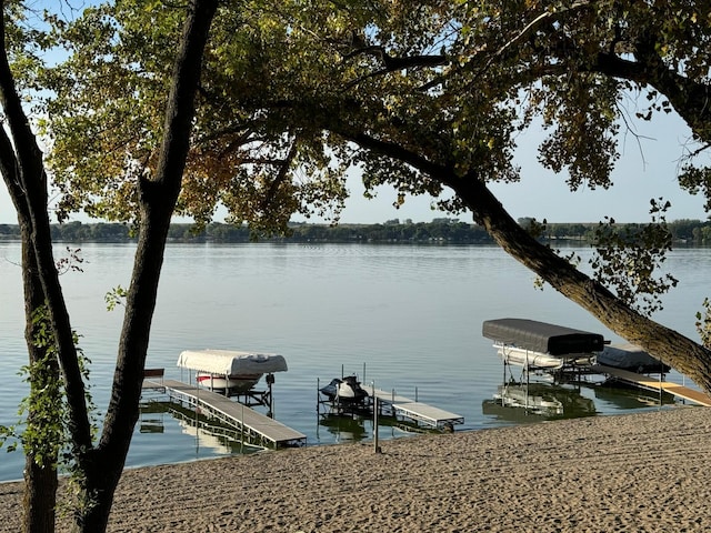 79317 355th St, Clinton, MN 56225 - water view with a floating dock