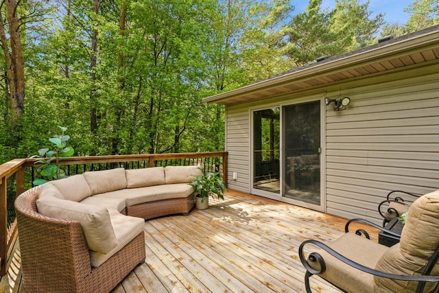 2686 56th Ave, Princeton, MN 55371 - wooden deck featuring an outdoor living space