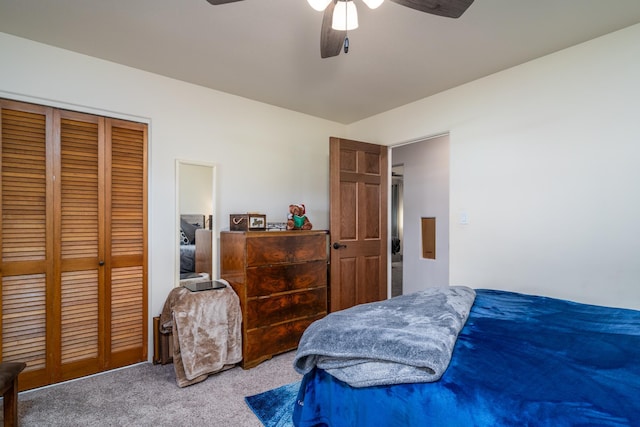 118 Golf Ter, Crookston, MN 56716 - bedroom with a ceiling fan, carpet, and a closet