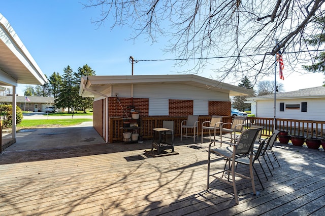 118 Golf Ter, Crookston, MN 56716 - view of wooden deck