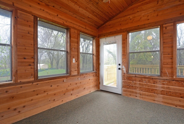unfurnished sunroom featuring a healthy amount of sunlight