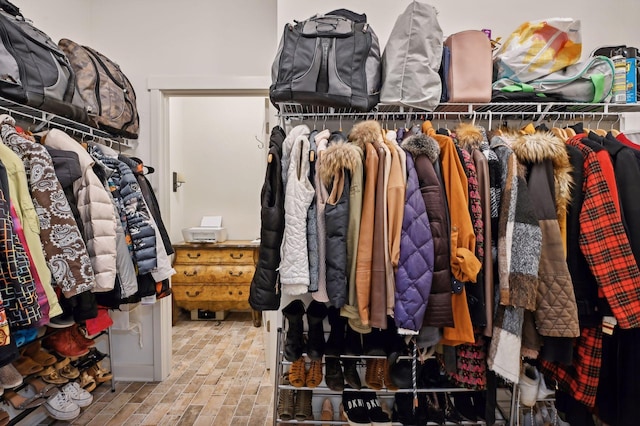 view of walk in closet