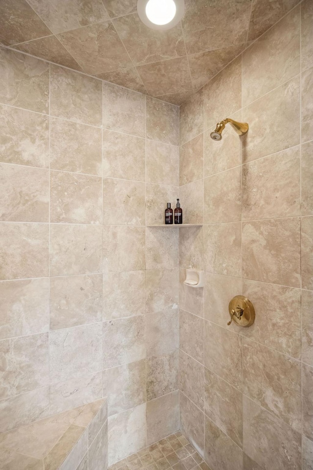 details with tiled shower