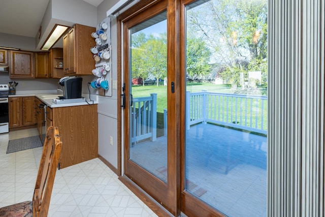 view of doorway to outside