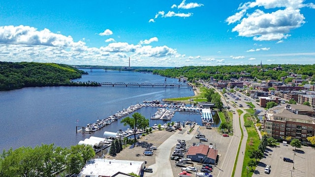 650 Main St N Unit 308, Stillwater, MN 55082 - drone / aerial view of a large body of water and a notable bridge