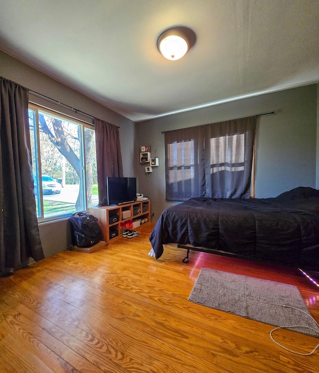 bedroom featuring wood finished floors