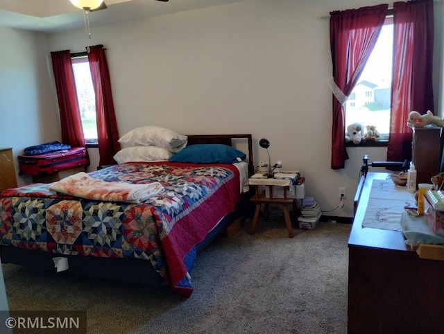 bedroom with carpet flooring