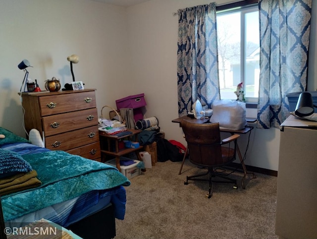 view of carpeted bedroom