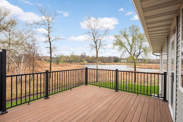 12891 Xylite St NE, Blaine, MN 55449 - deck featuring a water view