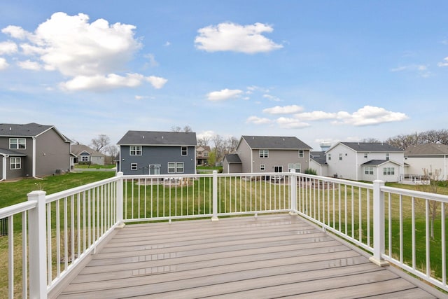 5743 Meridian Way NE, Prior Lake, MN 55372 - wooden deck with a residential view and a yard