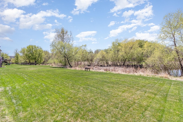 view of green lawn