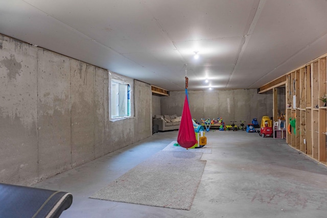 view of basement