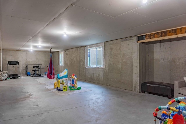 view of basement