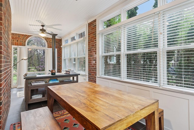 26 Mississippi River Blvd N, Saint Paul, MN 55104 - sunroom featuring brick wall and healthy amount of natural light