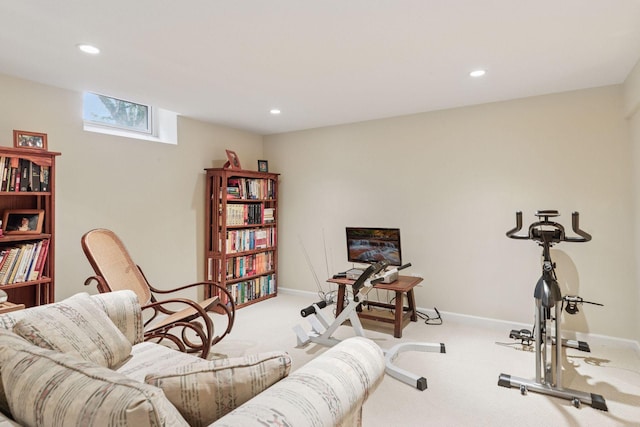 26 Mississippi River Blvd N, Saint Paul, MN 55104 - exercise room featuring carpet flooring, recessed lighting, and baseboards
