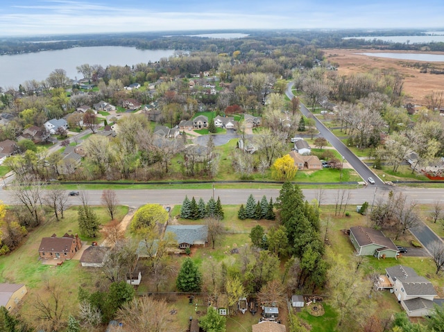 1034 Birch St, Lino Lakes, MN 55014 - drone / aerial view with a water view and a residential view