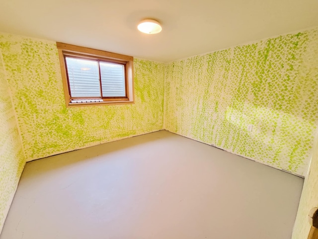 empty room with concrete floors