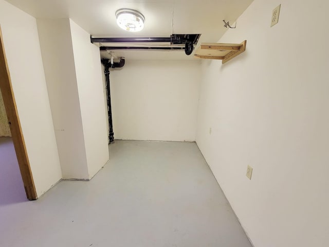 view of finished below grade area