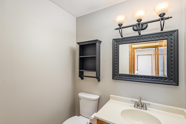 8762 Highwood Way, Apple Valley, MN 55124 - half bath featuring toilet, vanity, and a textured ceiling