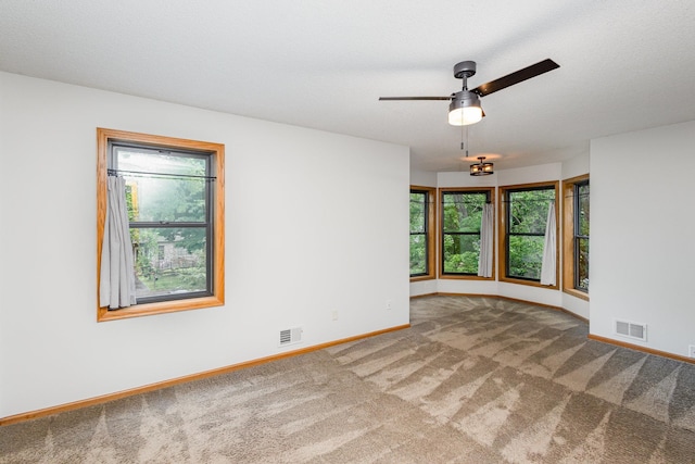 8762 Highwood Way, Apple Valley, MN 55124 - spare room featuring baseboards, carpet flooring, and a ceiling fan