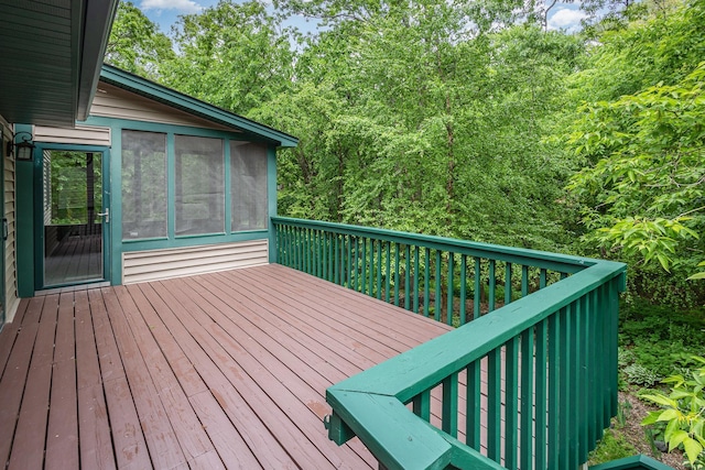 8762 Highwood Way, Apple Valley, MN 55124 - wooden deck with a sunroom