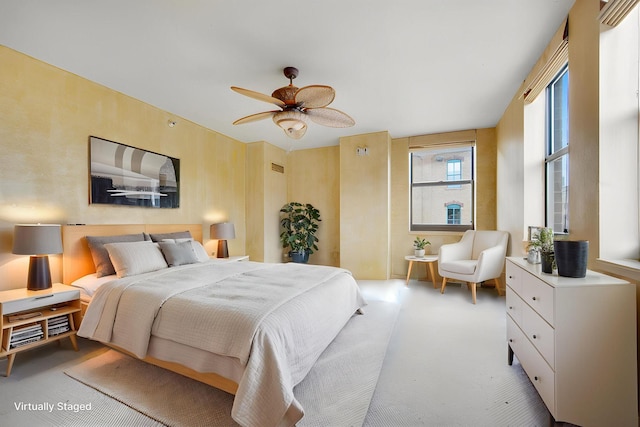 401 1st St Unit 401, Minneapolis, MN 55401 - bedroom featuring light colored carpet and ceiling fan