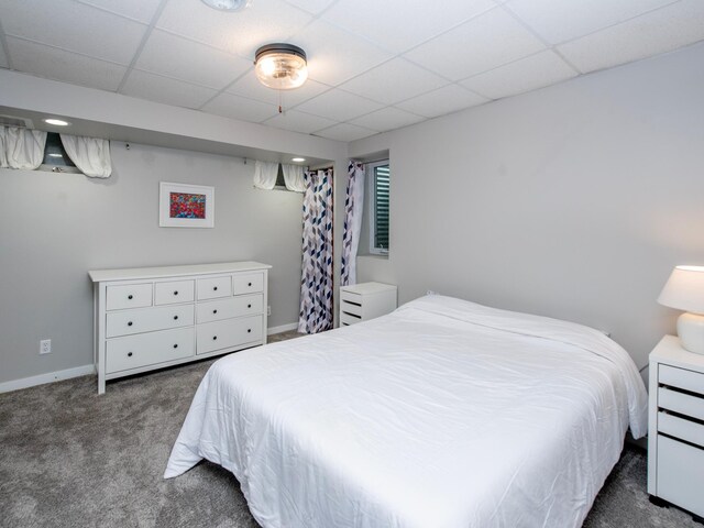 2415 Edgerton St, Little Canada, MN 55117 - carpeted bedroom with a drop ceiling and baseboards