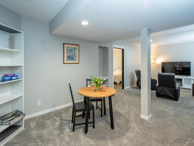 2415 Edgerton St, Little Canada, MN 55117 - carpeted dining space with baseboards and recessed lighting