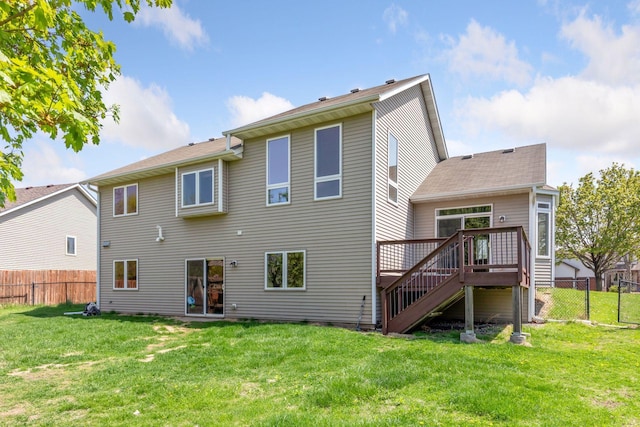 19281 Dunbury Ave, Farmington, MN 55024 - back of property with stairway and a deck
