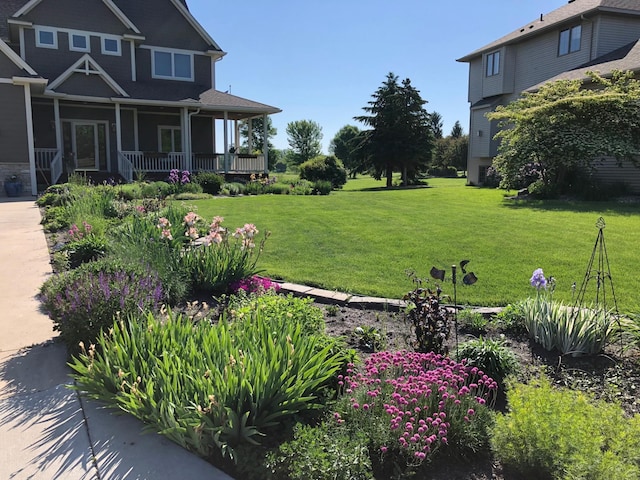 206 Fairway Cir, Glencoe, MN 55336 - view of green lawn with covered porch