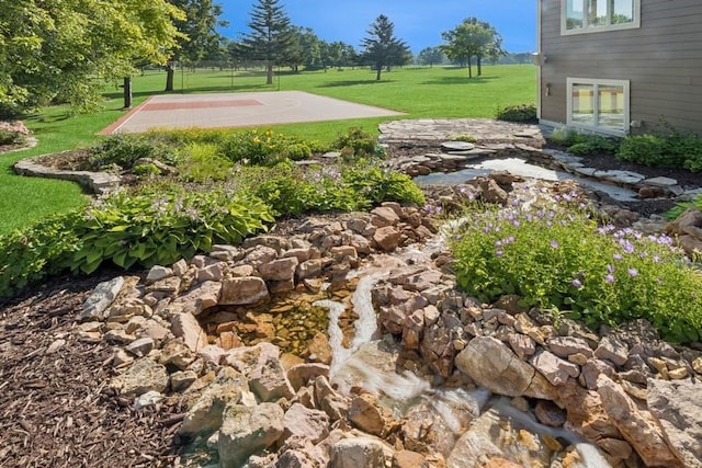 206 Fairway Cir, Glencoe, MN 55336 - view of grassy yard featuring basketball court
